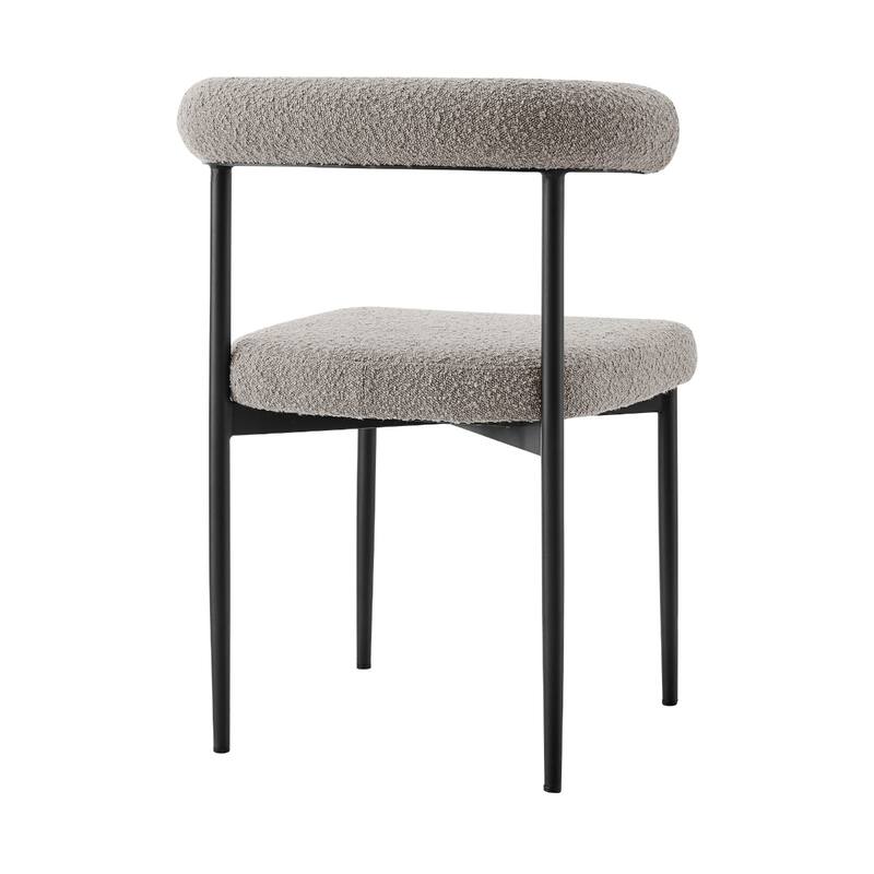 Set of 2 Upholstered Open Back Dining Chairs with Metal Legs - 20.50” x 23.50” x 30.50”
