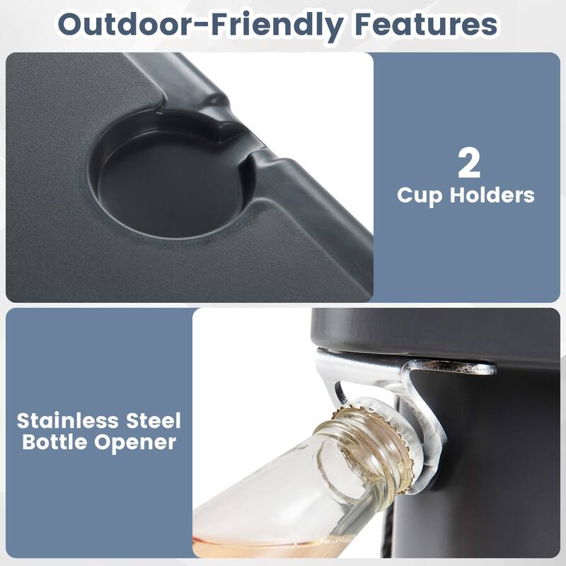 Gymax 75 Quart Portable Hard Cooler Insulated Rolling Cooler w/6-Day