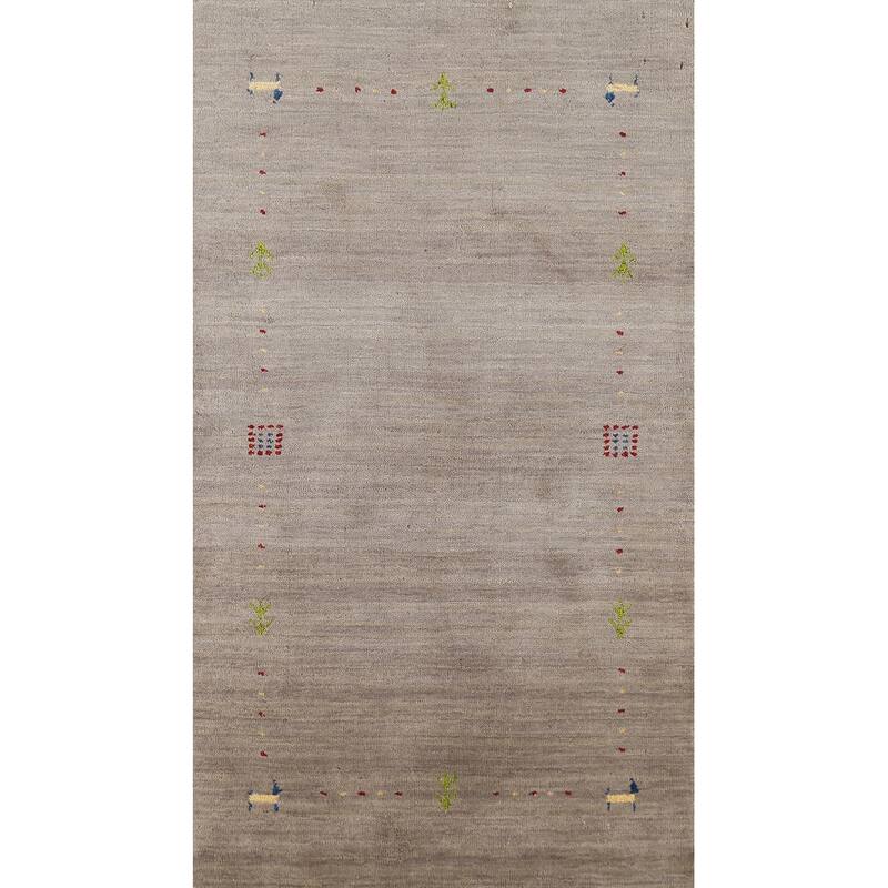 Gabbeh Indian Accent Rug Handmade Contemporary Wool Carpet - 2'7"x 4'9"