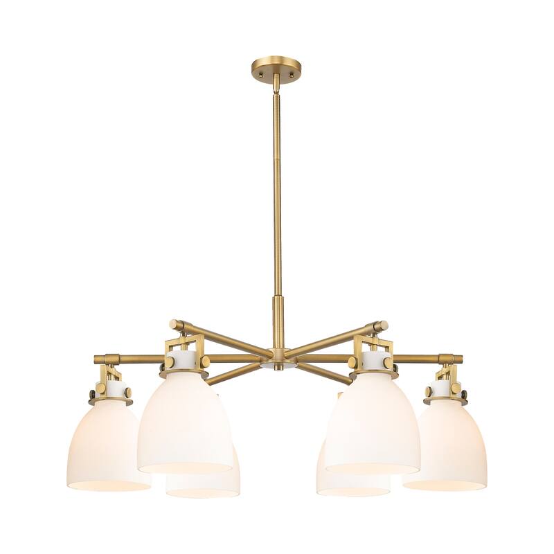 Innovations Lighting Downtown Urban - Newton Bell - 6 Light 26" Stem Hung Chandelier