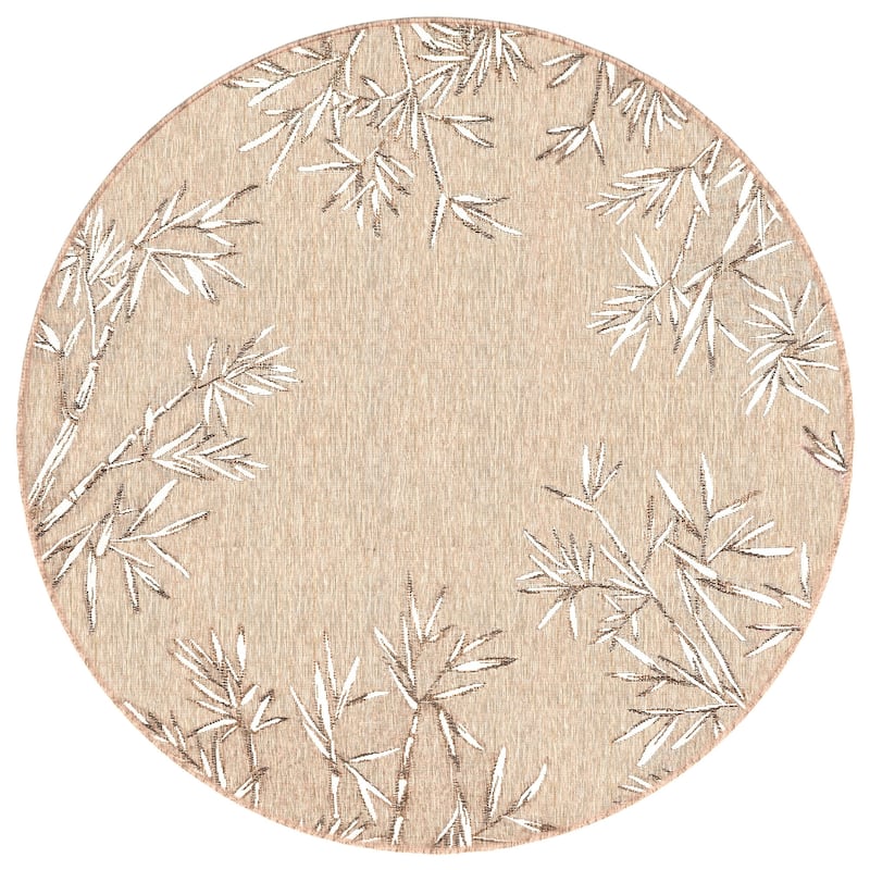 Liora Manne Carmel Bamboo Border Indoor/Outdoor Rug - 7'10" Round