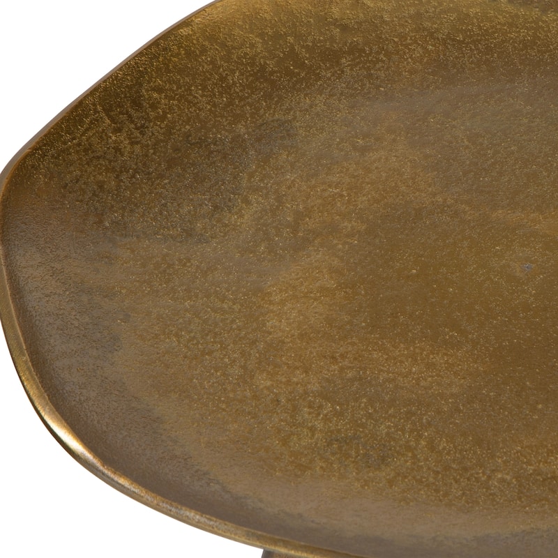 Uttermost Lily Pad Antique Brass Accent Table - 26"H x 16"W x 16"D