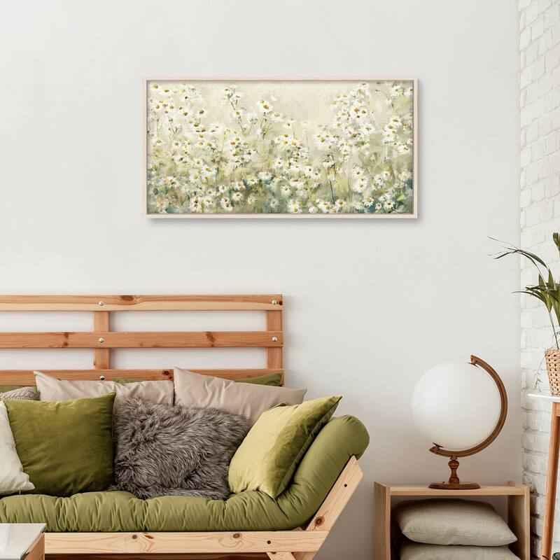 Daytime Daisies by Studio Arts Framed Canvas Art Print