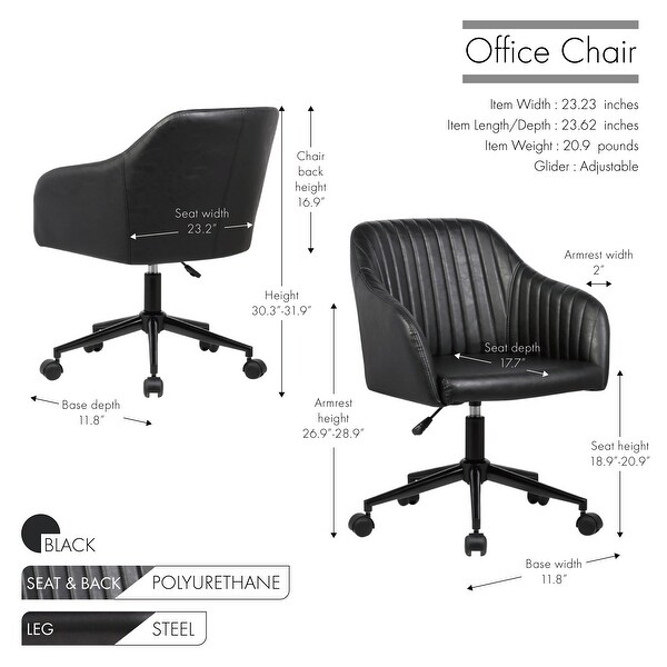 Porthos Home Madison Executive Office Chair