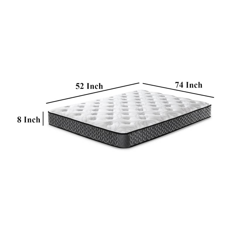 Beny Full Mattress, Bonnell Hybrid Coil, Foam, Firm Comfort 8 Inch