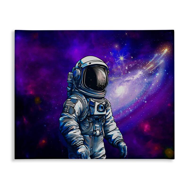 Stupell Astronaut with Swirling Galaxy Canvas Wall Art Design By Jesse Keith - 48 x 36