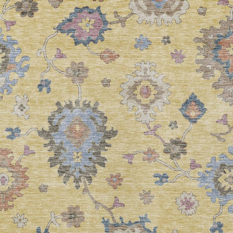 HomeRoots Floral Transitional Rectangle Outdoor Rug