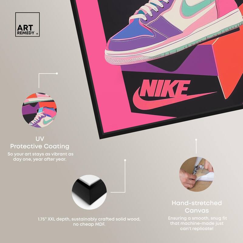 City Pop Sneakers Canvas by Art Remedy