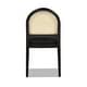 preview thumbnail 15 of 15, Panama 18" Curved Cane Rattan Boucle Upholstered Dining Chair (Set of 2)