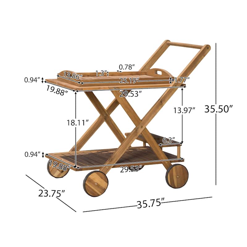 Riviera Bar Cart(no include stool)