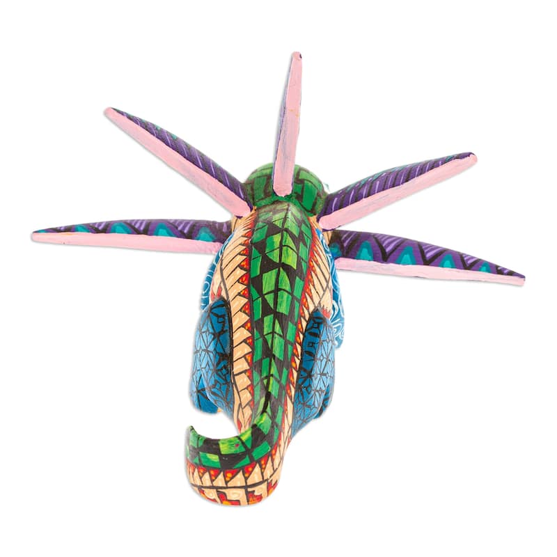 Novica Handmade Jungle Axolotl Wood Alebrije Figurine