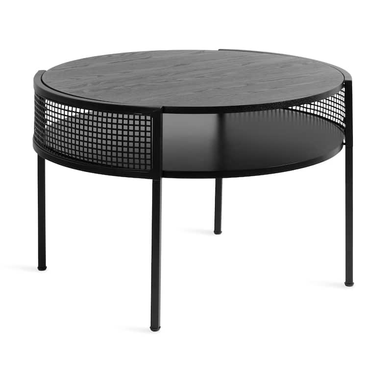 Kate and Laurel Urso Round Coffee Table - 26x25x18 - 26x25x18 - Black