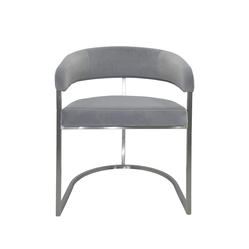 Dining Chair with Velvet Cushion and Matte Gold Legs