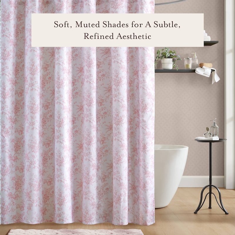 Laura Ashley Walled Garden Shower Curtain -- slub dobby 180gsm