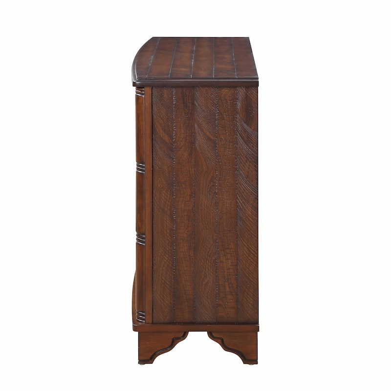 40" Retro Console Table with Adjustable Storage Shelf