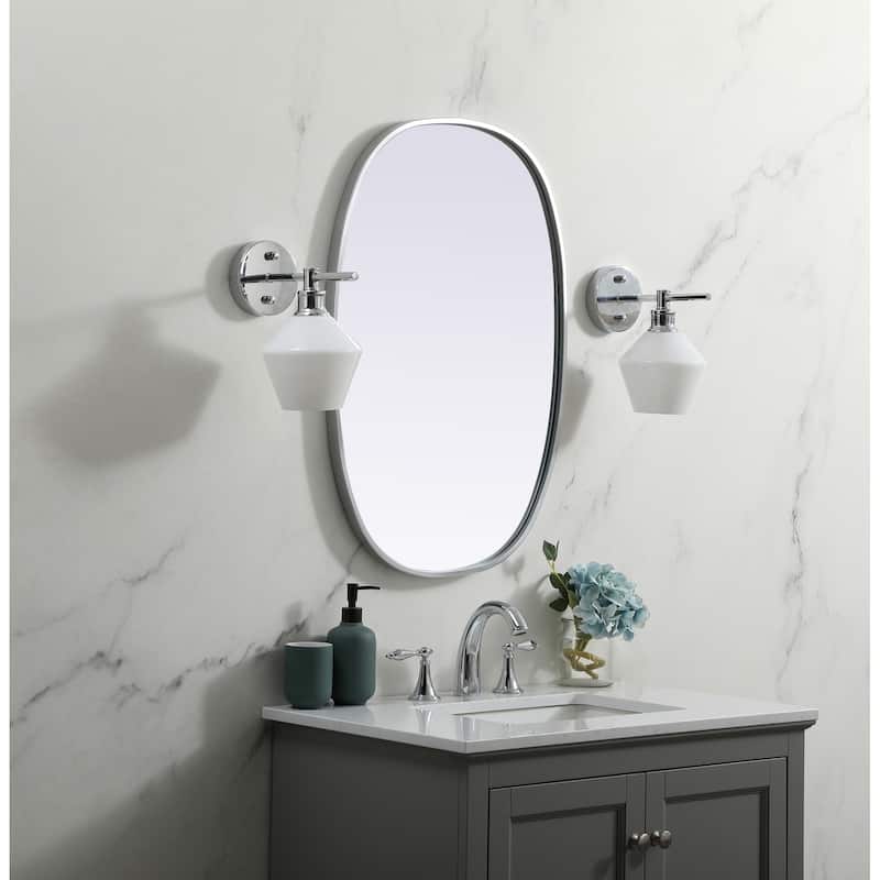 Elegant Lighting MR2B2030 Brynn 20" W x 30" H Modern Oval Bathroom