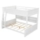 preview thumbnail 10 of 48, Twin XL / Full XL over Queen Bunk Bed with Open Cabinets and Charging Station, Storage Kids Bed Frame with Ladder