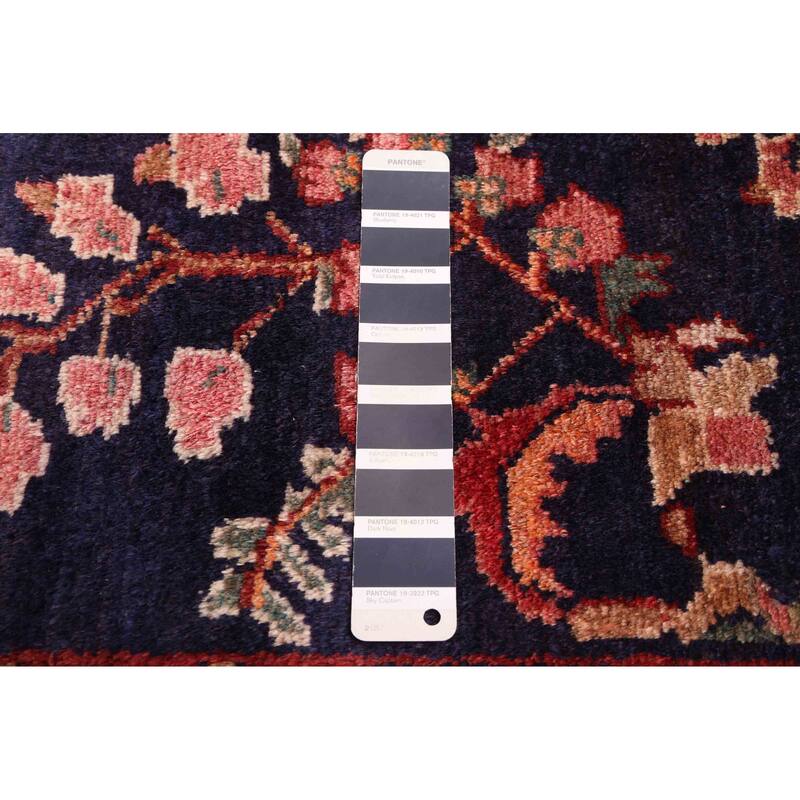 ECARPETGALLERY Hand-knotted Andelz Dark Navy Wool Rug - 3'6 x 11'9