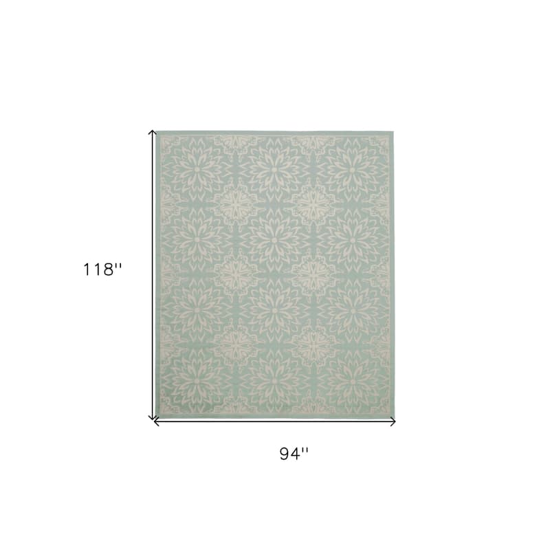 Qodul Power Loomed Floral Area Rug By HomeRoots - 8' x 10'