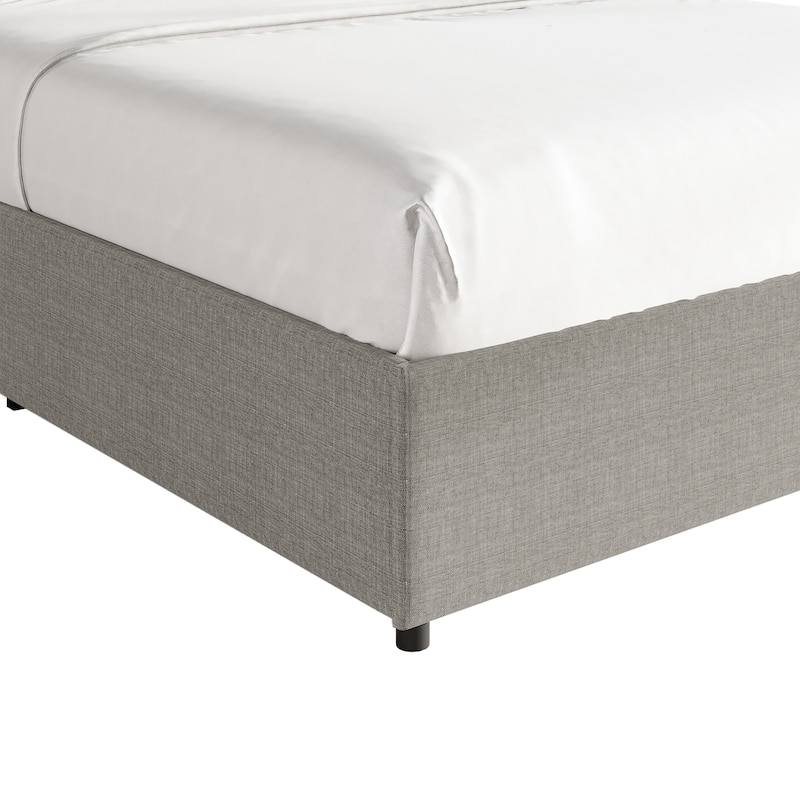 CraftPorch Modern Wingback Platform Lift Up Storage Bed