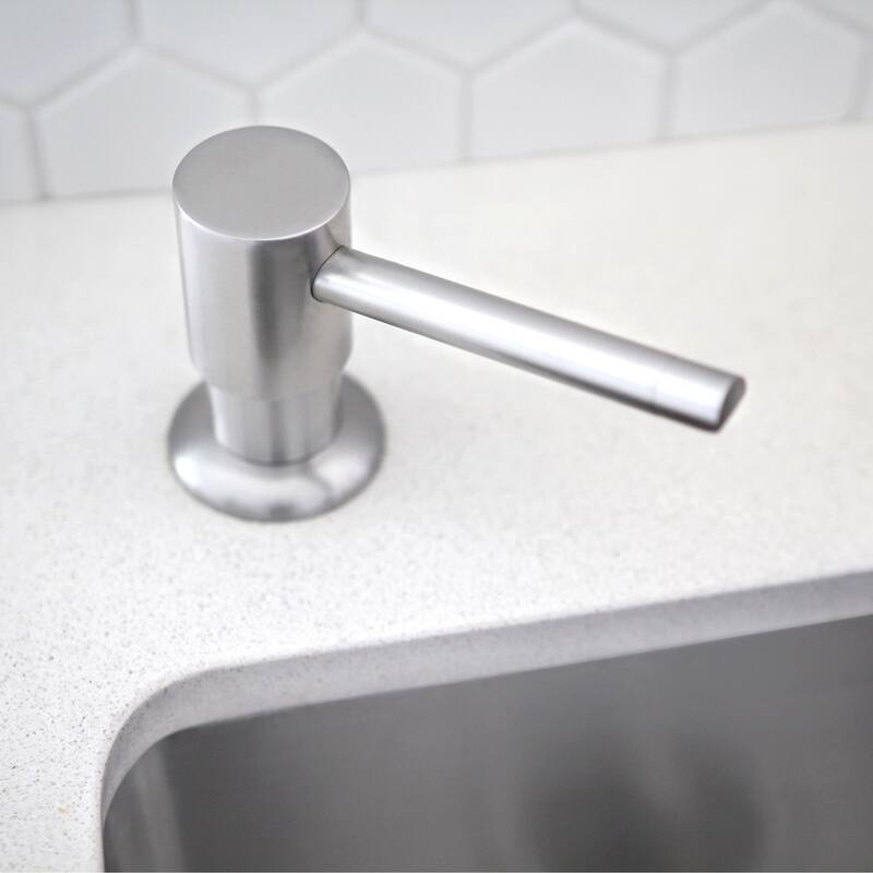 STYLISH Stainless Steel Soap Dispenser for Kitchen Sink. Pump Liquid Hand Lotion Dispenser