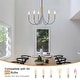 preview thumbnail 20 of 34, 5-Light Rustic Candlestick Hanging Linear Chandelier Lighting Fixture for Kitchen Island