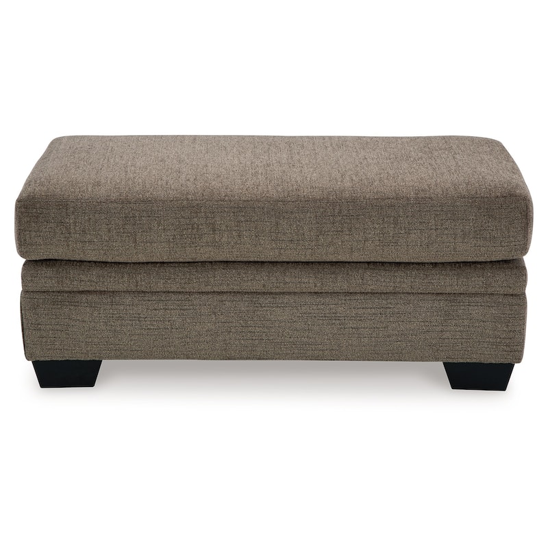 Ead Rectangular Ottoman Bench, Nutmeg Brown Polyester 24x44 Inch