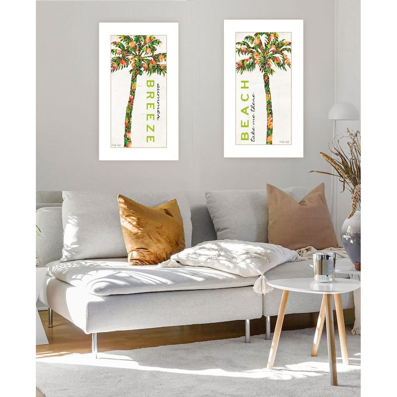 Trendy Decor 4U "Beach & Summer Breeze- Take Me There" Printed Framed Wall Art by Cindy Jacobs