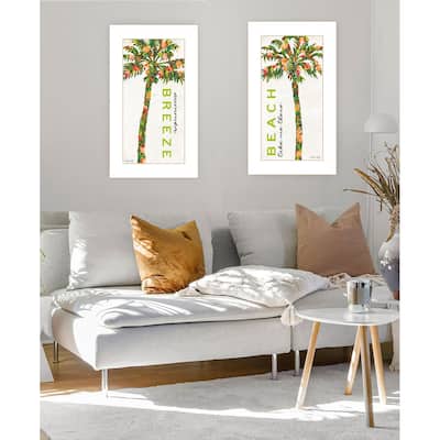 Trendy Decor 4U "Beach & Summer Breeze- Take Me There" Printed Framed Wall Art by Cindy Jacobs