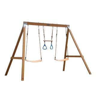 A-Frame Wooden Swing Set - N/A