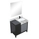 preview thumbnail 149 of 157, Lexora Zilara Bathroom Vanity Complete Set in Black and Grey with Faucet