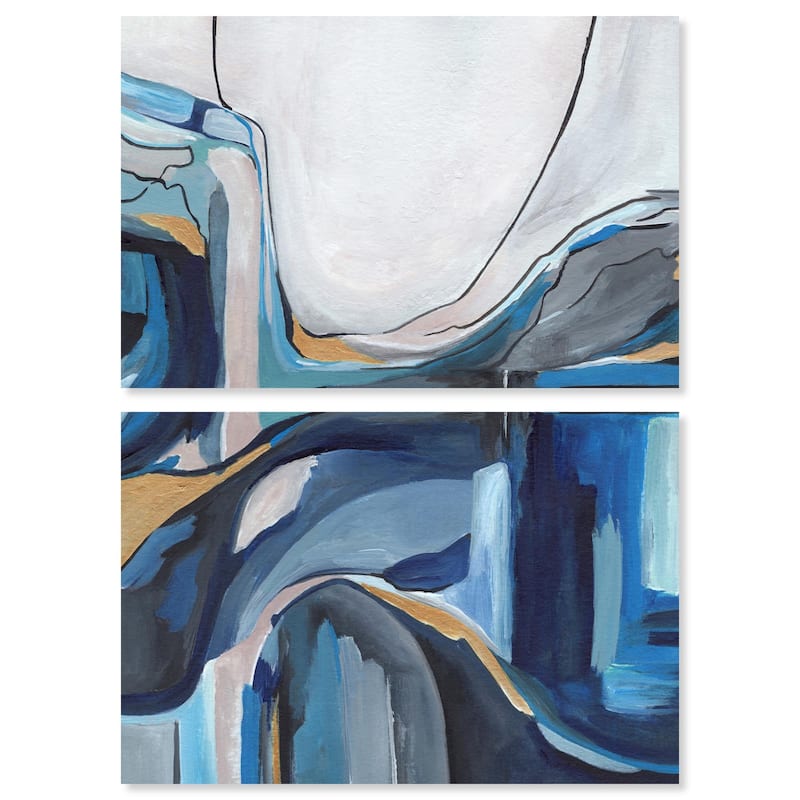 Mixture of Feelings Canvas Set of 2 by Art Remedy, Gallery Wrapped - 45" x 30"
