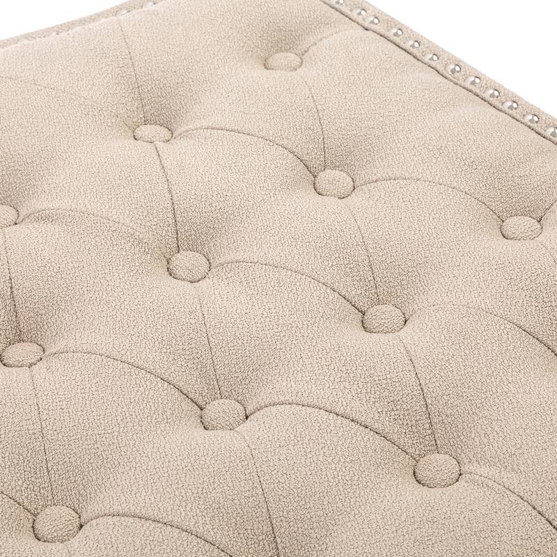 Adeco 64-Inch Upholstered Headboard with Adjustable Legs