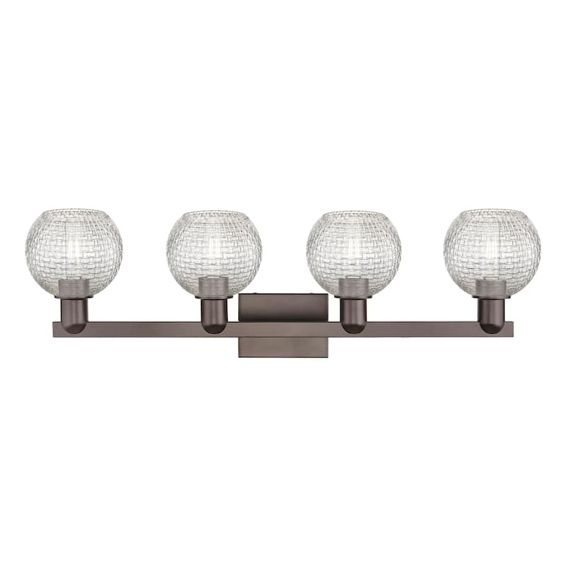 Innovations Lighting Endless Possibilities Arcadia - Athens - 4 Light 33" Basketweave Bath Vanity Light