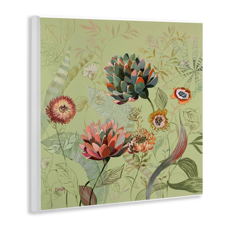 Stupell Traditional Vintage Foliage Wall Plaque Art Design By Dusza