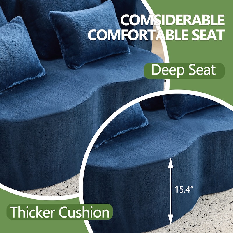 Queen Foldable Sleeper Sofa, Floor Couch Sofa Bed, High-Density Foam Convertible Lounge Sofa Loveseat