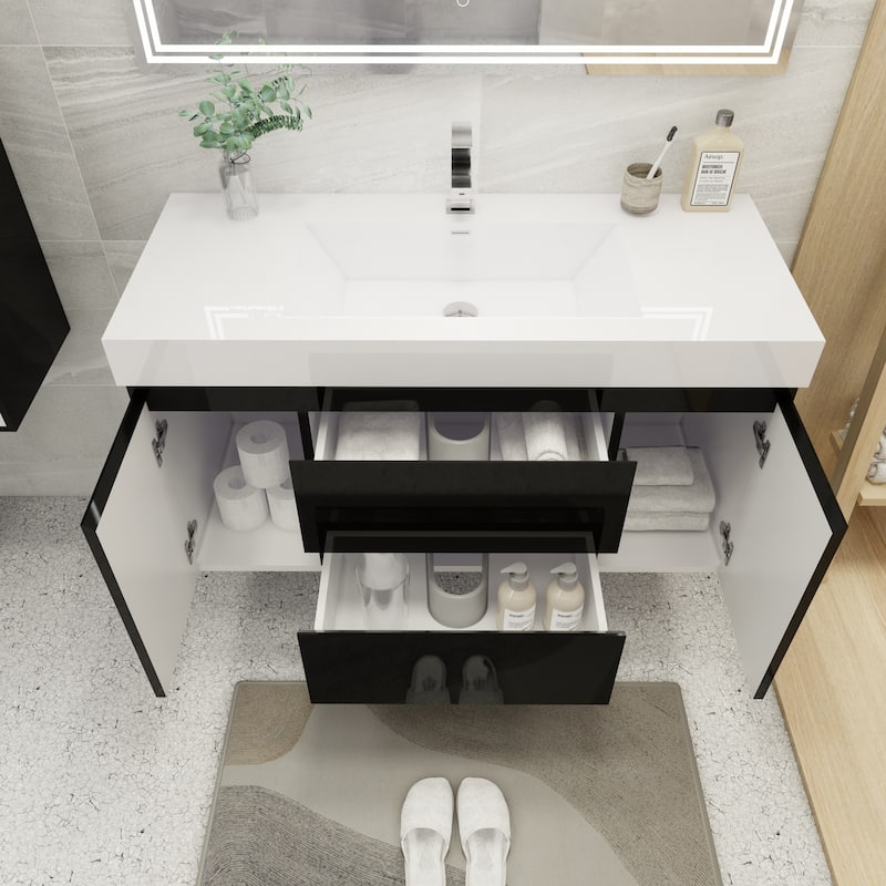 Baillie 48'' Wall-Mounted Vanity with Reinforced Acrylic Sink