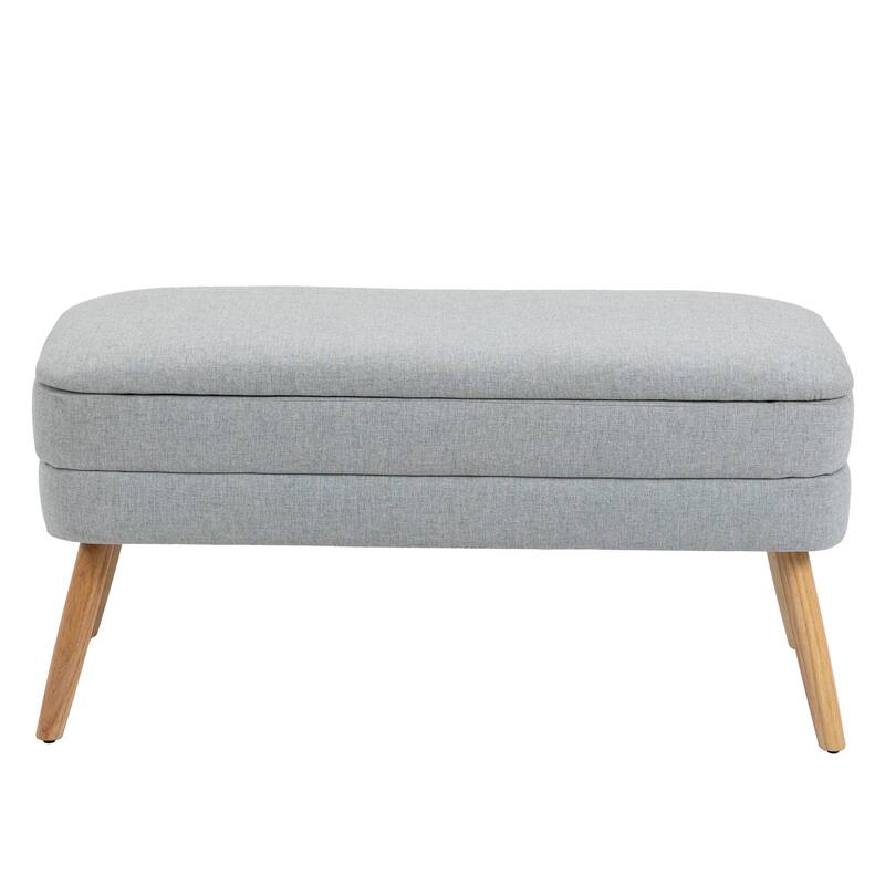 Modern Linen Storage Bench Upholstered Ottoman