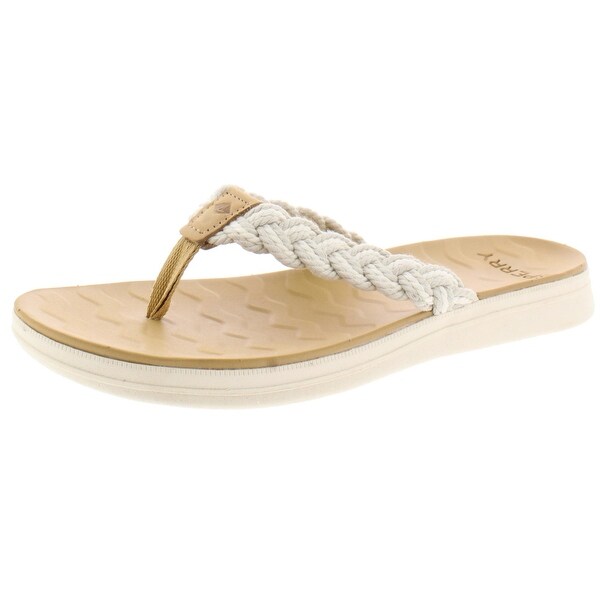 sperry braided flip flops