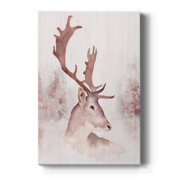 slide 2 of 9, Blush Deer Premium Gallery Wrapped Canvas - Ready to Hang 12X18