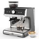preview thumbnail 3 of 30, 20 BAR Semi-Automatic Espresso Machine with Built-in Grinder Milk Steamer Silver/Black