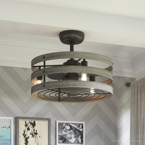Shop Luxury Modern Farmhouse Indoor Ceiling Fan, 18.1"H x ...