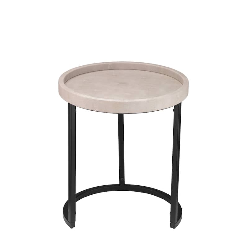 Alden Décor Holden Faux Shagreen Nesting Tables (Set of 3)