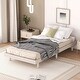 preview thumbnail 2 of 7, Floating Platform Bed Frame/ No Box Spring Needed, White Washed
