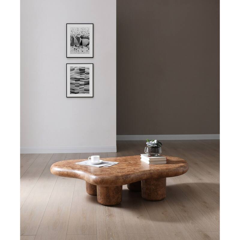 Modrest Weskan Modern Faux Burl Coffee Table