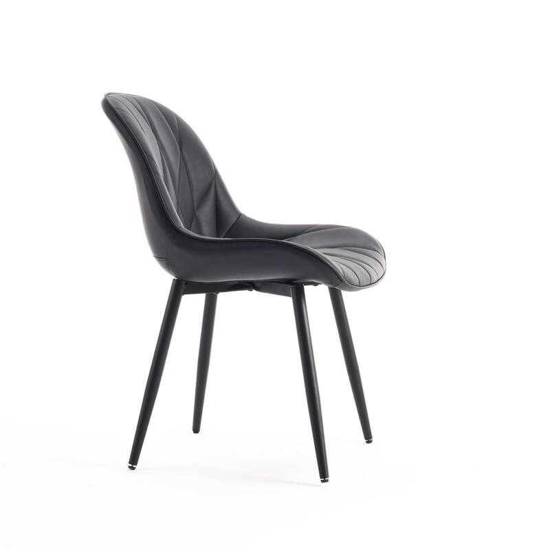 Modern Dining Chairs Set of 2 with Curved Backrest