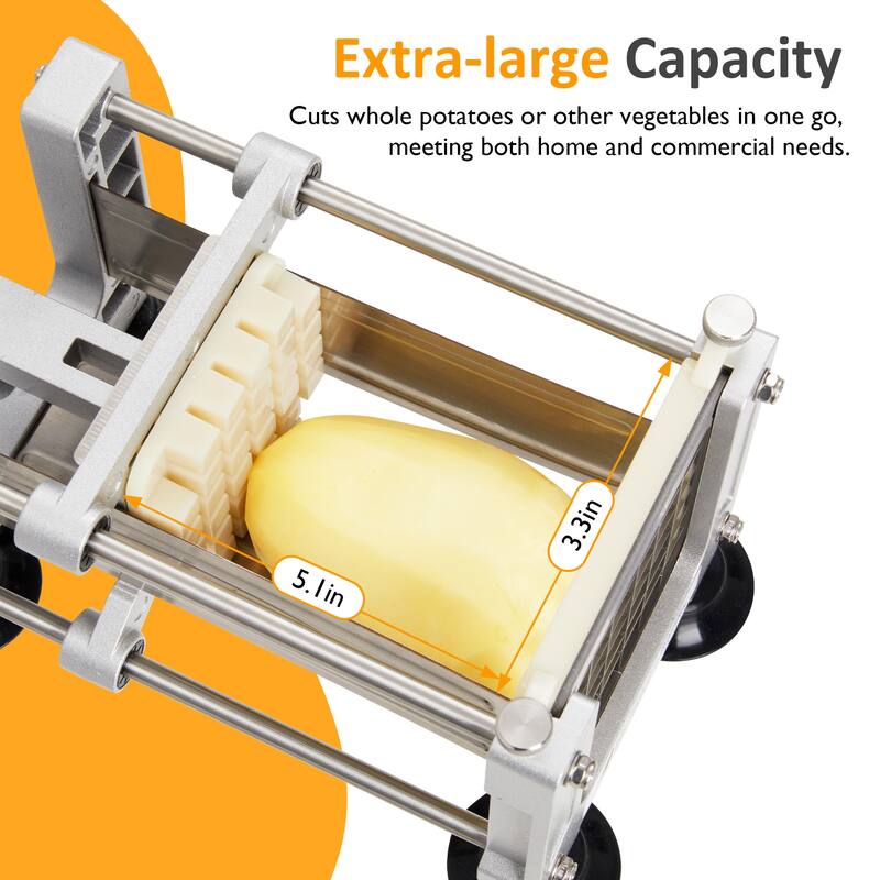 Stainless Steel French Fry Cutter with 2 Blades