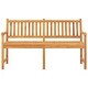 preview thumbnail 2 of 6, vidaXL 3-Seater Patio Bench with Table 59.1" Solid Teak Wood - 59.1" x 24.6" x 35.4"