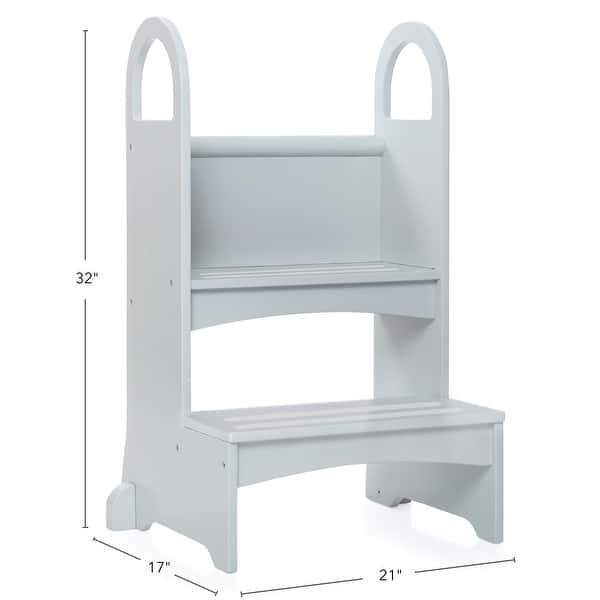Guidecraft Grey Wood High Rise Step-up Stool