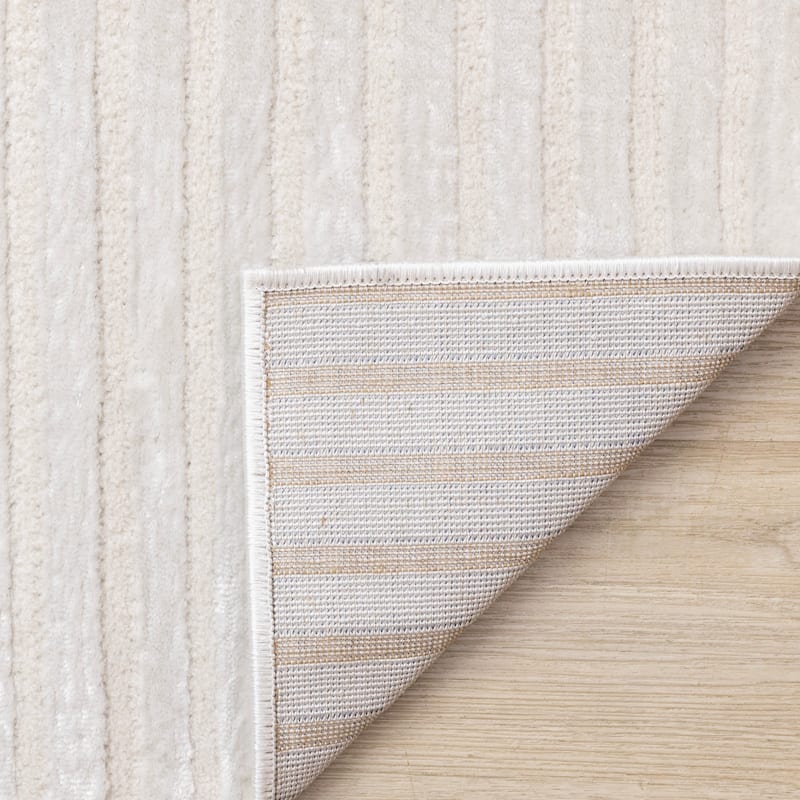 Leonardo White Grey Modern Lines Area Rug